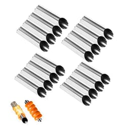 FLYPARTY Set of 16 Stainless Steel Cannoli Tubes,5 inch Large Cream Horn Non-stick Cannoli Forms Pastry Molds DIY Baking Bread Mold Tool for Croissant Shell Cream Roll (A)