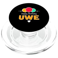 Uwe name saying for birthday Happy Birthday saying Uwe PopSockets PopGrip for MagSafe