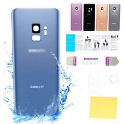 UooFide Compatible for Samsung Galaxy S9 Back Cover Glass Case Replacement 5.8-Inches SM-G960 All Carriers with Installation Manual + Repair Tool Kit (Coral Blue)