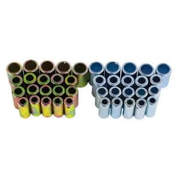 Wisepick 40PCS Reduced Hose Ferrule Set #6#8#10#12 Size Color Zinc Coating and Blue White Zinc Coating