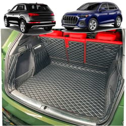 7DEEKEI Cargo Mat Compatible with 2018-2024 Audi Q5 Trunk Mat (and Rear Left and Right Side Panels) Cargo Liners for Audi Q5 ＆ SQ5