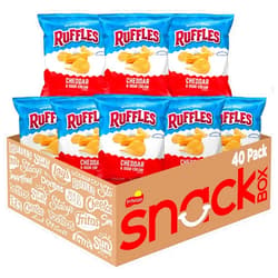 Ruffles Potato Chips, Cheddar Sour Cream, 1oz (40 Count)
