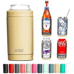 GoSports Outdoors DUALIE 3 in 1 Insulated Can Cooler - Universal Size for 12 oz Cans, Slim Cans, and Bottles - 10+ Colors Available