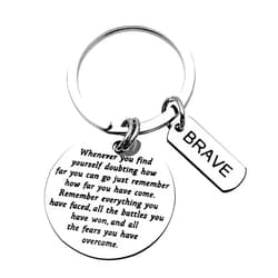 Xyqcy Inspirational Keychain for Cancer Survivor, AA Recovery Sympathy Warrior Gifts for Him Her, Encourage Christmas Graduation Gifts Stay Strong Gifts for Women Men Motivational Sobriety Jewelry