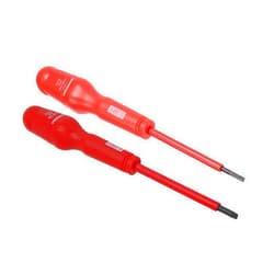 uxcell 3mm & 4mm Magnetic Tip Insulated Flat Head Slotted Screwdriver 75mm Shaft
