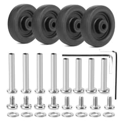 Zoofen 4 Pcs Luggage Wheels Replacement 50x15mm Rubber Suitcase Replacement Wheels Wear-Resistant Repair Wheels for Luggage(ZPF01)
