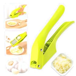 Suuker Garlic Press, 2 In 1 Garlic Mincer Garlic Crusher with Ergonomic Handle, Garlic Chopper for Smash Garlic Press and Slicer