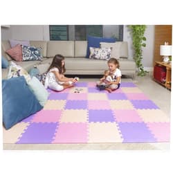 MioTetto Soft Non-Toxic Foam Baby Play Mat | Toddler Playmat | Colorful Jigsaw Puzzle Play Mat | 36 Squares Foam Floor Mats for Kids & Babies | EVA Foam Interlocking Tiles for Gym, Nursery, Playroom