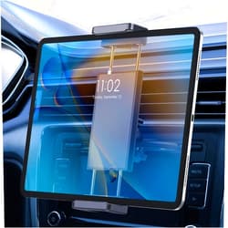 EEEKit 2 in 1 CD Slot Tablet Car Mount, Universal 360° Rotation CD Player Car Phone Holder for 4-15in Devices, Black