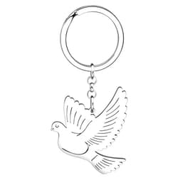 SHIGIE Stainless Steel Cute Pigeon Keychain Dove Animals Key Ring Jewelry For Women Bird Lovers Car Wallet Purse Key Gifts