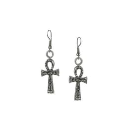 Coventum Ankh Earrings Egyptian Cross and Ankh Cross Dangle Earrings for Women Mens Dangle Earrings with Egyptian Ankh Pendant Unique Earrings Ankh Jewelry