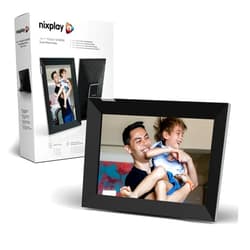 Nixplay Digital Touch Screen Picture Frame with WiFi - 10.1” Photo Frame, Connecting Families & Friends (Black/Silver)