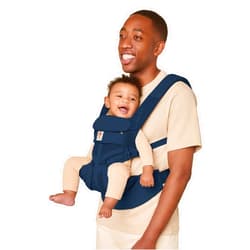 Ergobaby Omni Classic (formerly OMNI 360) All-Position Baby Carrier for Newborn to Toddler with Lumbar Support and Cool Air Mesh, 7-45 Pounds, Midnight Blue, One Size