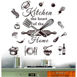 CASADECOR Wall Stickers Kitchen Quotes Wall Decals Wall Art Decals for Kitchen Dining Room Restaurant Vinyl Wall Sticker Peel and Stick Wall Decoration