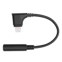 Movo IMA-3 Female 3.5mm TRRS Microphone Audio Adapter Cable to Right-Angle Lightning Dongle - Headphone Adapter Compatible with Apple iPhone and iPad