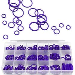 Slykew 270 Packs Car O Shape Rings, Rubber Gasket Kit, Waterproof Classification Kit, Washer with Plastic Box, Automotive Repair Parts, Universal for Most Cars, Trucks (Purple #01)