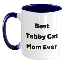 Generic Funny Tabby Cat Mom Ever Gifts for Dad, Best Two Tone Coffee Mug for Father's Day, Gifts from Mom, Unique and Cute Mugs for Men and Women