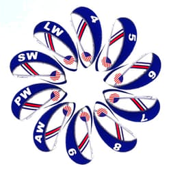 Craftsman Golf US Flag Neoprene Golf Club Head Cover Wedge Iron Protective Headcover for Callaway, Ping, Taylormade, Cobra, Etc.