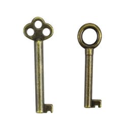 VIDABTE KY-6 KY-13 Hollow Barrel Antique Skeleton Key for Vintage and Modern Cabinet Doors, Dresser Drawers, Grandfather Clocks and Many More(2 pcs)