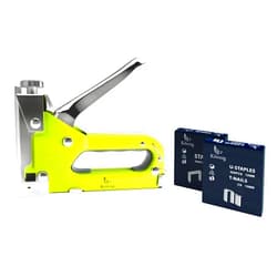Flagline Könnig Heavy Duty Staple Gun 3 in 1 w/ 2000 Staples, Hand Operated Stainless Steel Stapler, Brad Nailer
