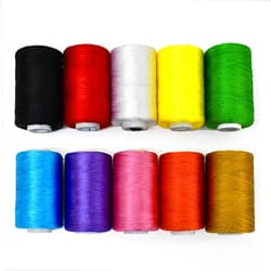 Embroiderymaterial Art Silk Threads for Craft, Embroidery and Jewelry Making Combo Pack (Pack of 10 Rolls)