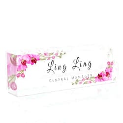LING Ling's Design Desk Name Plate Personalized, Acrylic Name Plate,Custom Name Plates for Office Gifts,Desk,Teacher,Employee Appreciation Gifts
