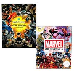 Melanie Scott James Hill Alan Cowsill,Matthew K. Manning Marvel Encyclopedia New Edition & Batman The Multiverse of the Dark Knight An Illustrated Guide 2 Books Collection Set