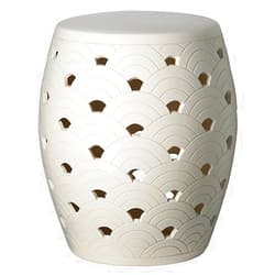 Emissary Home and Garden Emissary Wave Garden Stool - White