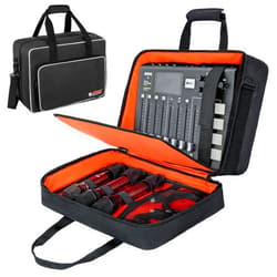 LEFOR·Z Large Audio Mixer Travel Case Compatible with RODECaster Pro,RODECaster Pro II,TC-Helicon GoXLR,Podcast Mixer Case Protective DJ Mixer Storage Bag for Microphones and More Podcast Equipment