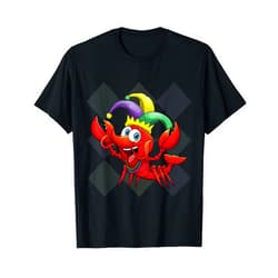 Mardi Gras Shirt Tee Kaboom! Kids Mardi Gras Shirt Funny Crawfish Beads Costume Gift T-Shirt