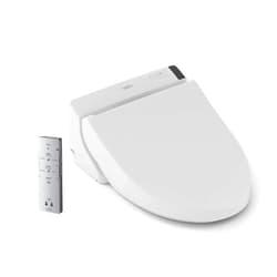 TOTO SW2043R#01 C200 Electronic Bidet Toilet Cleansing Water, Heated Seat, Deodorizer, Warm Air Dryer, and PREMIST, Round, Cotton White
