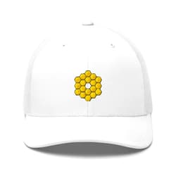 Generic James Webb Space Telescope Hat, JWST Hat, Embroidered Trucker Cap White One Size