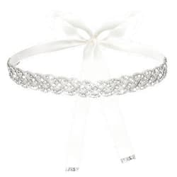 Amaxiu Handcrafted Bridal Rhinestone Wedding Waist Belt for Women, Bling Crystal Belts Glitter Ribbon Belt for Jeans Dress