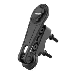 Rokform - Universal Motorcycle Cell Phone Perch Mount, Fits Most Harley's, Metrics, and Indian Cruisers, Secures Phone Via Quad Tab Twist Lock Mount and Built-in Magnet Mount (Black)