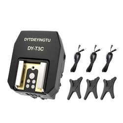 DYTDIEYINGTU DY-T3C Set Style Multi-Functional hot Shoe Adapter, Single-Lens Reflex Camera Universal Flash Expansion Accessory/ Also Applicable Mini Camera Flash Height-Increasing Conversion Accessories
