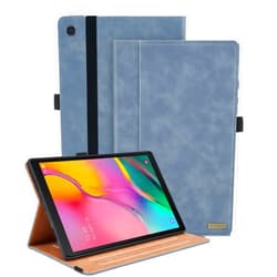 TIPOYOROO Case for Samsung Galaxy Tab A 10.1 2019 (SM-T510/T515) Multi-Angle Viewing Smart Cover with Pocket, Business PU Leather with Card Slot for Galaxy Tab A 10.1 Inch 2019 Tablet, Gray