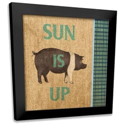 ArtDirect - Metz, Andi 15x15 Black Modern Framed Art Print Titled: Rise and Shine Farm Fresh I