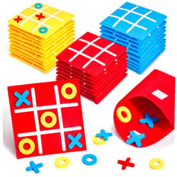 JoyCat Tic Tac Toe Mini Board Game Toy for Kids and Family,Birthday Party Favors,Goody Bag,Fun Indoor Game Night Activity,Gifts for Students,Easy to Store(Bulk Pack of 12)