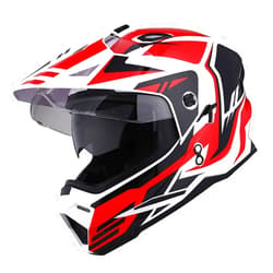 1Storm Dual Sport Motorcycle Motocross Off Road Full Face Helmet Dual Visor: HF802