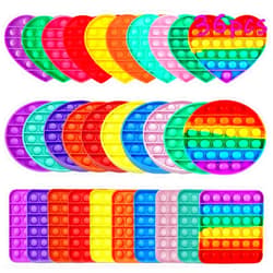 Kapibarasensei Random 36 Pcs Fidget Toys,Push Pop Fidget Sensory Toys Set,Stress Relief Gifts for Kids & Adults,Pop Bulk & Party Favors Toddler Toys for Easter Gifts,Party Supplies,Classroom Prizes