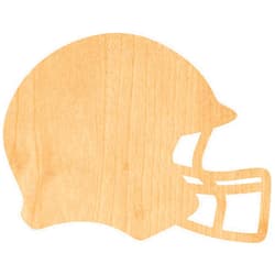 Handmade Football Helmet 3 Laser Cut Out Wood Shape Craft Supply - 4 Inch