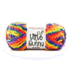 Premier Yarns Little Bunny Yarn, Bulky Weight Plush Knitting and Crocheting Yarn, 100% Polyester, Prism, 2.8 oz, 87 yards