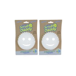 Scrub Daddy Sponge - Dye Free - Scratch-Free Scrubber for Dishes and Home, Odor Resistant, Soft in Warm Water, Firm in Cold, Deep Cleaning, Dishwasher Safe, Multi-use, 1ct (2 pack)