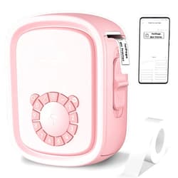 PeriPage Portable Label Maker Machine P10Pro - Wireless Bluetooth Label Printer with Tape Included, Multiple Templates, Easy to Use for Office and Home Organization, USB Rechargeable（Pink）