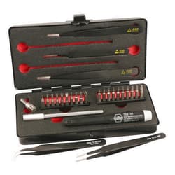 Wiha SYS 4 ESD Micro Bit & Tweezer 28 Pc. Set