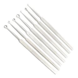 AAProTools Fox Dermal Curettes Dermatology 1mm-6mm Ent 6 Pcs Stainless Steel Instruments