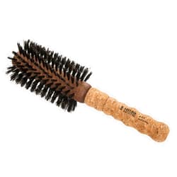 Ibiza Hair Boar Hair Round Brush (G4-65mm) | Hybrid Boar & Carbon Fiber Nylon Bristles with Cork Handle | For Crown of the Head Volume | Add Texture & Shine for Medium to Long Hair