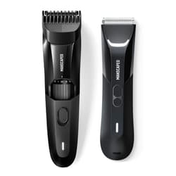 MANSCAPED® The Beard & Body Bundle 4.0 PRO Contains: The Beard Hedger® Adjustable Length Precision Trimmer and The Lawn Mower® 4.0 PRO Men's Waterproof Electric Groin & Body Hair Trimmer