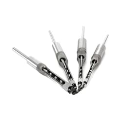 CREAP 4PC HSS Twist Drill Bits Square Auger Mortising Chisel Drill Set Square Hole Opener Woodworking Drill Tools Kit Set Extended Saw