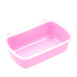 Vdaxvme Pet Feeder Small Animal Water Food for Case with Hooks Cage Hook Cup Bowl Rectangle for Bird Hamster Parrot Hamster Feeder